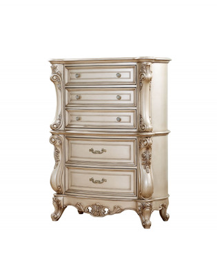 21" X 42" X 56" Antique White Wood Chest N270-347177