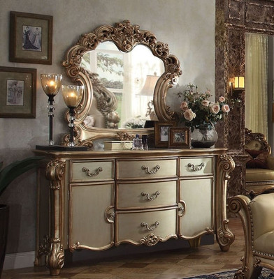 71" Gold Solid Wood Dresser N270-374244