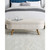 Mid-Century Modern Boho Style Off-White Beige Linen Bedroom Storage Bed Bench Q280-BELSBO98142625