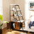 Large Cat Litter Box Enclosure with Storage and Ladder Shelf-White B593-PV10168