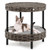 2-tier Rattan Cat Nest with Removable Padded Cushion-Gray B593-PV10296