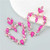 French Romance Style Big Heart Shaped Exaggerated Wholesale Jewelry Bold Dangle Earrings - Rose A392-fear7780