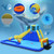 6-in-1 Inflatable Water Slide Jumping House without Blower - Color: Blue D681-OP70805