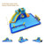 6-in-1 Inflatable Water Slide Jumping House without Blower - Color: Blue D681-OP70805