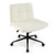 Height-adjustable Armless Desk Chair with Wheels for Home Office Make Up-Beige B593-CB10675