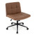 Height-adjustable Armless Desk Chair with Wheels for Home Office Make Up-Beige B593-CB10675
