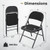2 Pack Folding Chairs with Metal Frame and PVC Leather for Indoor Outdoor-Black B593-JV12120-2