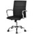High Back Ribbed Office Chair with Armrests-Black - Color: Black D681-CB10248BK