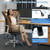 High Back Ribbed Office Chair with Armrests-Black - Color: Black D681-CB10248BK