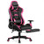 Massage Gaming Chair with Footrest-Pink - Color: Pink D681-HW66330PI