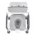 Bedside Commode Chair, 500 lbs Capacity, 4-in-1 Portable Toilet and Raised Toilet Seat with Padded  E415-WLKBSLRZD500Y4MTK001V0