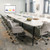 Adjustable Hollow Mid Back Leisure Office Chair with Armrest-Gray B593-CB10227