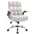 Adjustable Swivel Office Chair with High Back and Flip-up Arm for Home and Office-Beige - Color: Be D681-HW67369BE