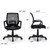 Mid-Back Mesh Height Adjustable Executive Chair with Lumbar Support - Color: Black D681-HW66853
