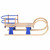 Foldable Sledge with Backrest 43.3" Plywood A949-93700