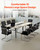  Conference Table, 8 ft Boat Shaped Office Meeting Table with Charge Station for 10 Person, Modern  E415-BGHYZCX8FT1JXVIB8001V1
