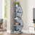 Modern Whimsical 5 Shelf Corner Bookcase Stand Blue Wood Finish Q280-BLUTS45782