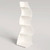 Modern Whimsical 5 Shelf Corner Bookcase Stand White Wood Finish Q280-WHTTRB65885