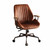Brown Adjustable Swivel Leather Rolling Executive Office Chair N270-286613