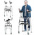 Versatile Rolling Walker for Rehabilitation Training-Silver - Color: Silver D681-JH10026SL