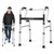 One-Button Folding Aluminum Walking Frame Walker - Color: Silver D681-SP0582