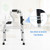 One-Button Folding Aluminum Walking Frame Walker - Color: Silver D681-SP0582