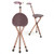 Lightweight Adjustable Folding Cane Seat with Light-Brown - Color: Brown D681-SP0590CF
