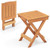 14 Inch Compact Folding Side Table with Slatted Tabletop - Color: Natural D681-JV11673