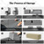 9 Pieces Outdoor Patio Furniture Set with 32-Inch Propane Fire Pit Table-Off White - Color: Off Whi D681-NP10618GR+HW68604WH+