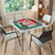 35 Inch 4 Player Game Card Folding Mahjong Table with Cup Holders-Light Green - Color: Light Green D681-UY10170LS