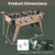 54 Inch Foosball Table Arcade Soccer Game Table with 2 Balls and 26 Players-Natural B593-UY10096