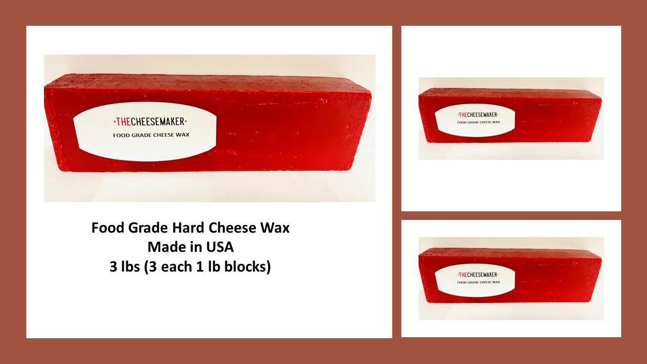 Cheese Wax 3 Blocks of Red Wax (3 lbs)