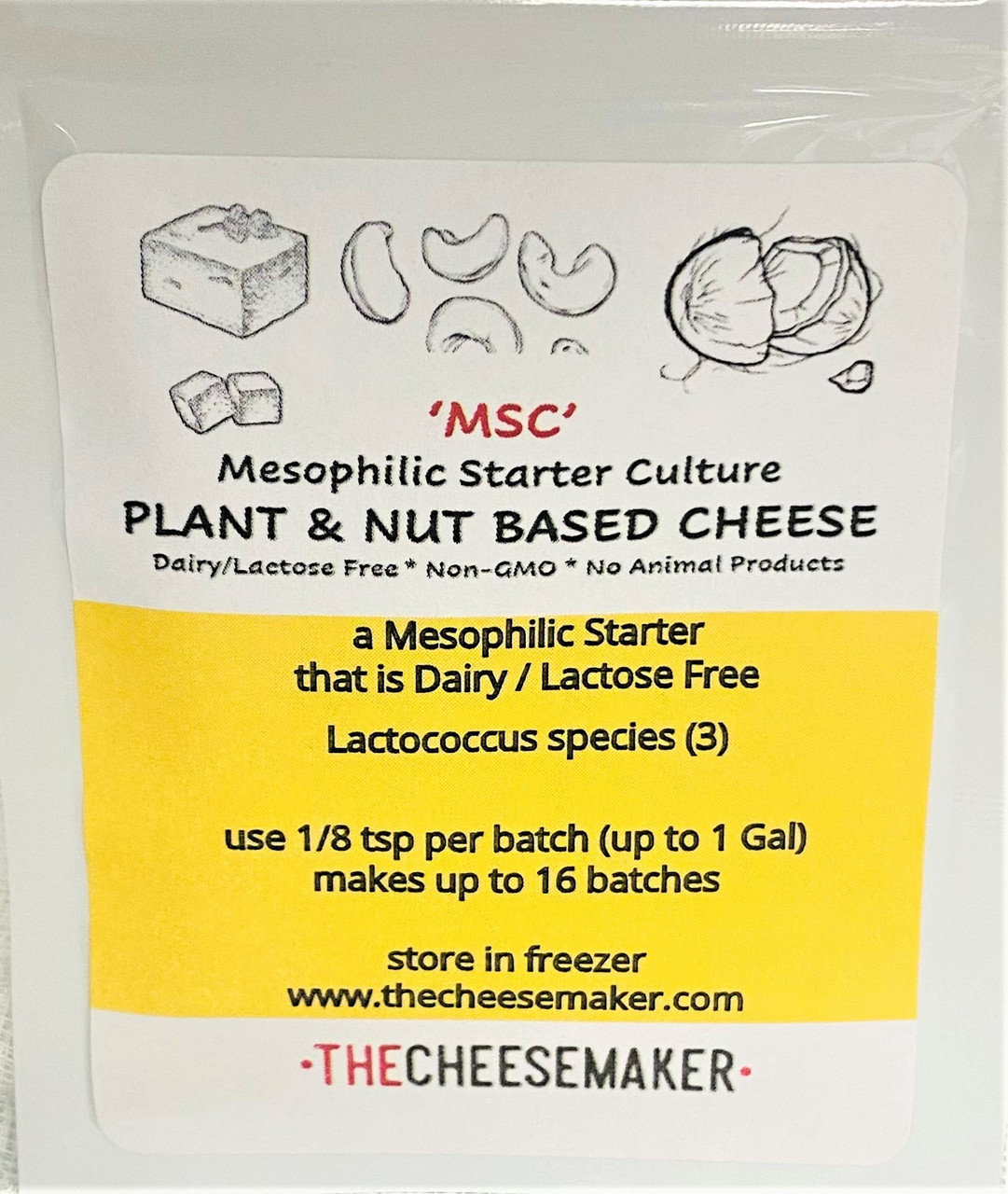 Mesophilic Starter MSC NonDairy Starter Culture The Cheesemaker