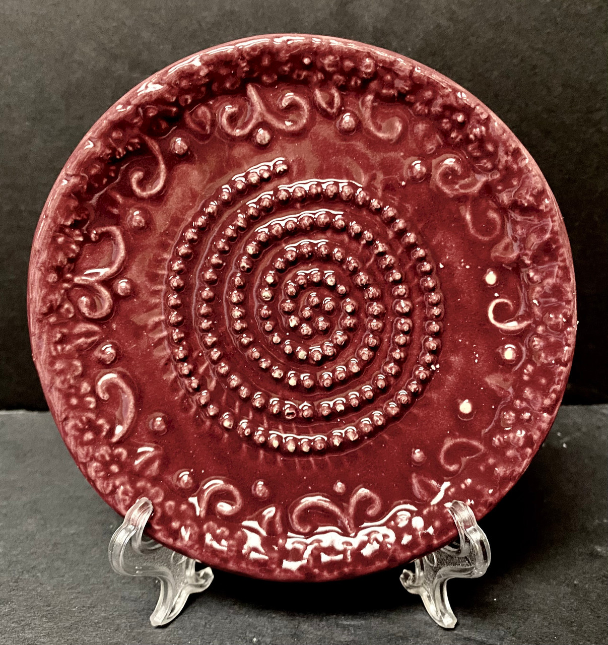 garlic grater plate in moss – Hamlet Pottery