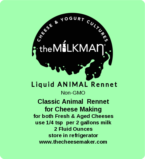 theMilkman® Natural Animal Liquid Rennet - Veal Rennet - Calves Rennet ...