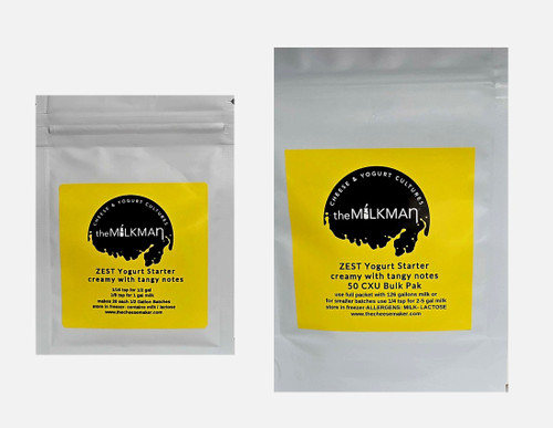 theMilkMan ZEST Yogurt Culture Standard 20 Batch or 50 CXU Bulk Pack