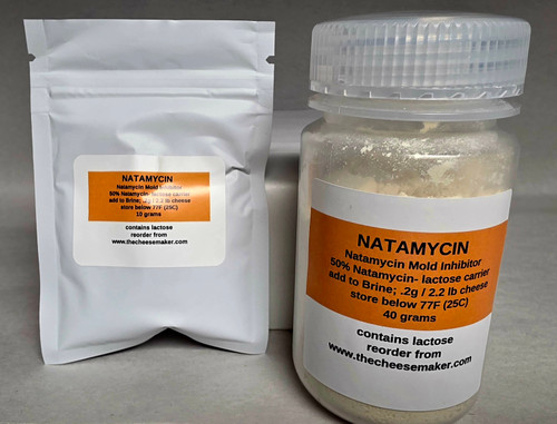Natamycin mold inhibitor for fresh cheeses  (10 gram , 40 gram , 500 gram