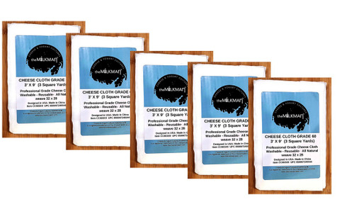 5 EACH   3 YARD PACKAGES   #60
Reusable Cheese Making Cloth-5 units 