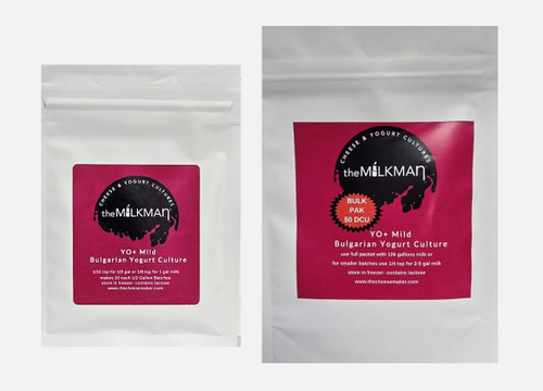 theMilkman®  YO+ MILD Bulgarian Yogurt Culture   20 Batch  or 50 Gallon Value Sizes