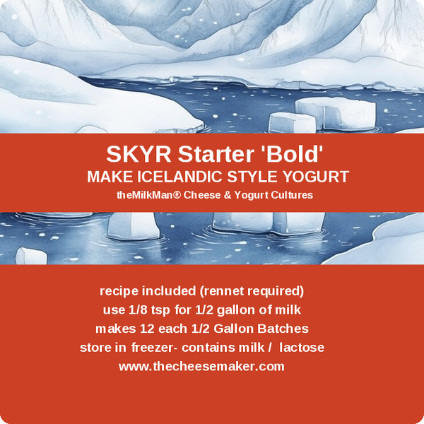SKYR Starter Culture -  BOLD  Icelandic Yogurt Culture;  more 'zesty' / 'tangy'