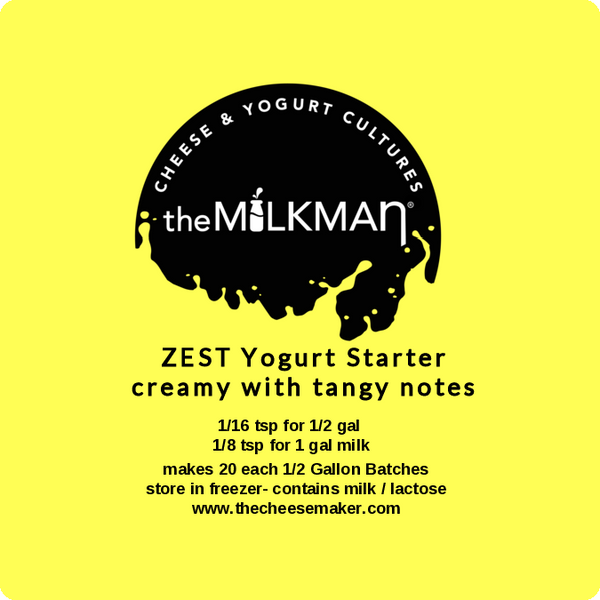 theMilkMan ZEST Yogurt Culture (Standard Pack / 20 Batch)