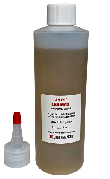 Veal Calf Liquid Rennet -Organic certified;    available in  2 oz, 4 oz, 8 oz, 16 oz and 32 oz sizes.  