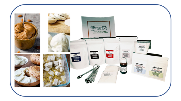 Vegan Plant Based Fresh Cheese Kit will get you started making  fresh plant based cheese in your own kitchen!