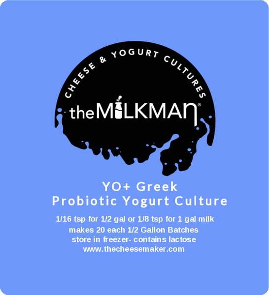 theMilkman® YO+ Greek Probiotic Yogurt Culture   20 Batch or 50 CXU Bulk Pack