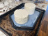 Included: Custom Whey Drainage Tray with grooved clear insert;  use for hard or soft cheeses and drain whey directly into a sink or collection vessel.  
