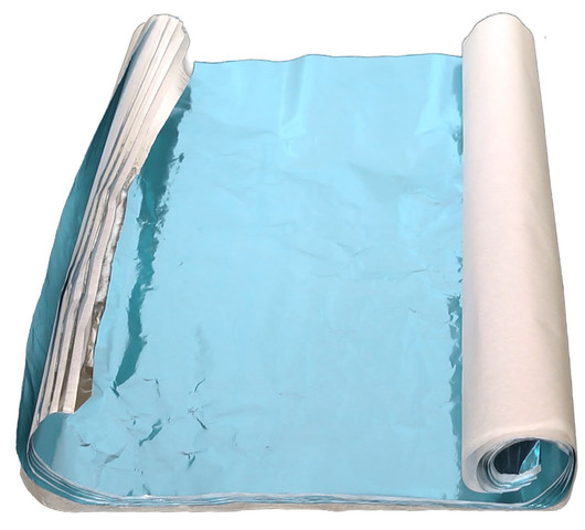 blue foil wrapping paper