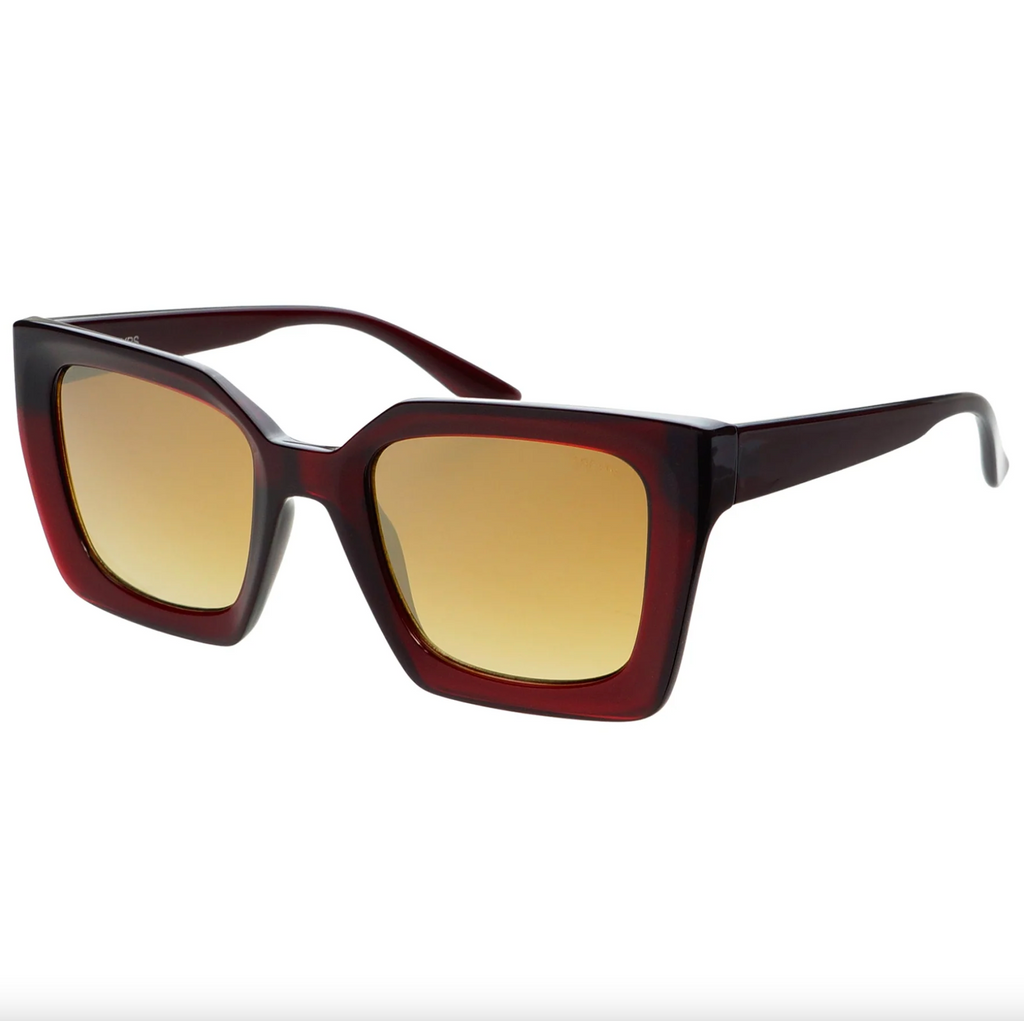 HUGO - Maroon-acetate sunglasses with branded temples