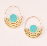 STONE ORBIT EARRINGS