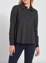 BLACK CONNIE SLIM BUTTON DOWN