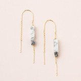 HOWLITE RECTANGLE EARRING